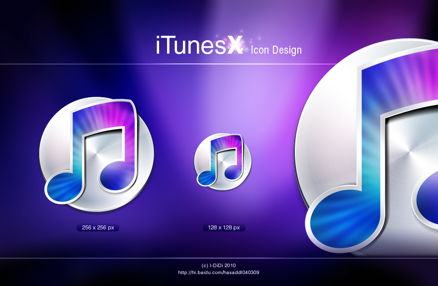 iTunesX icon design