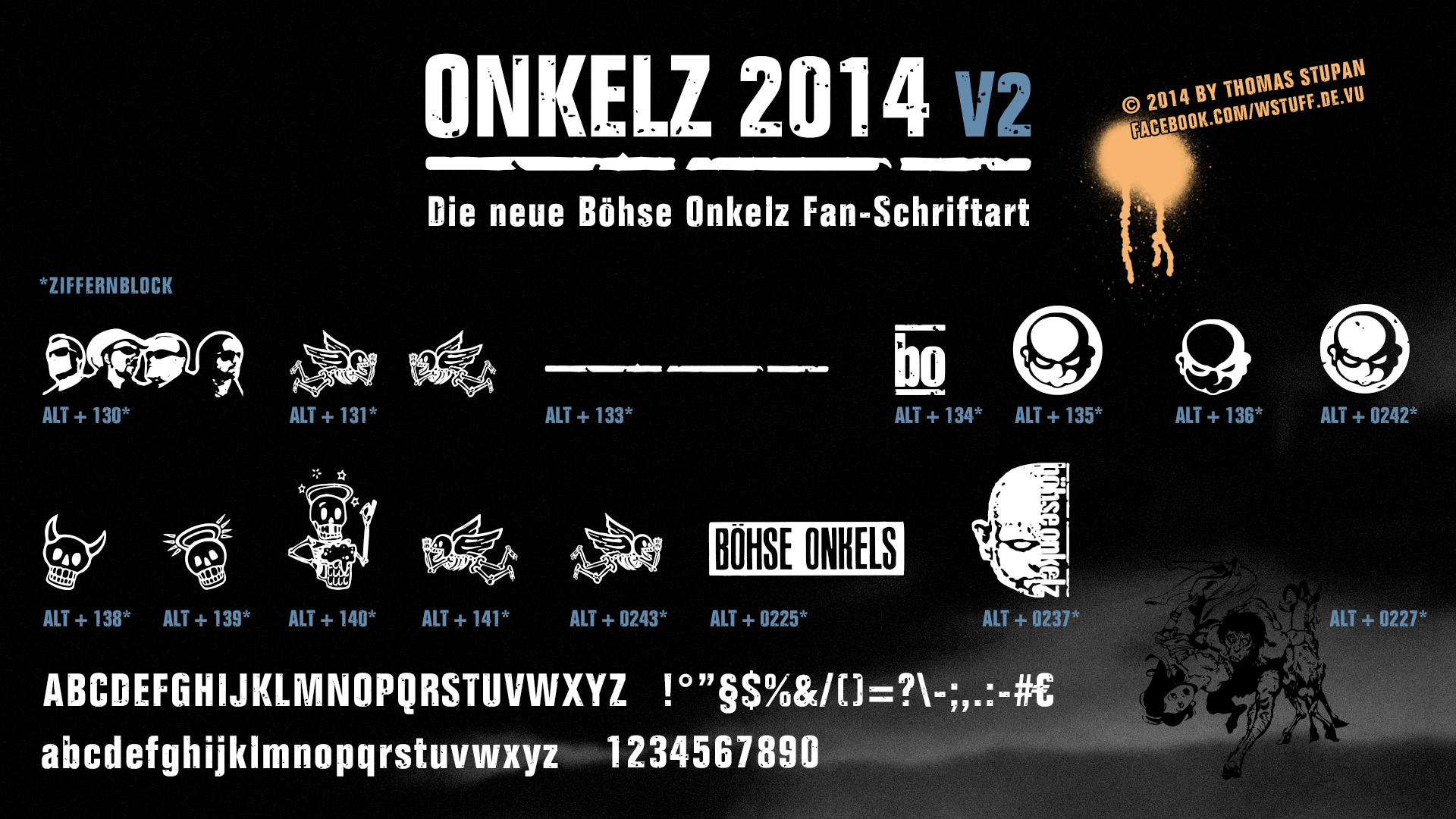 ONKELZ 2014 - Onkelz Fan-Schriftart - Version 2