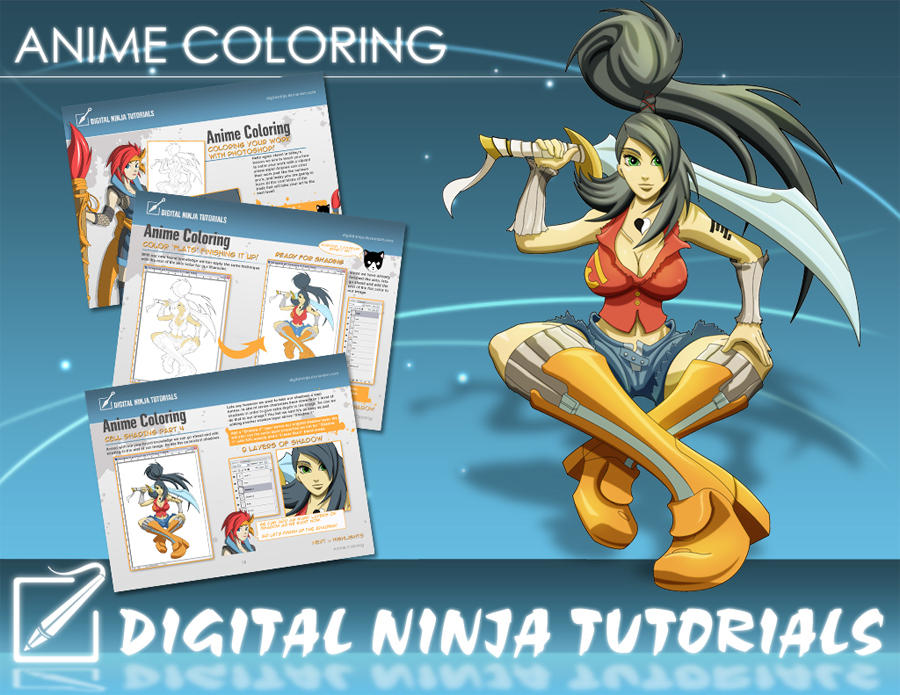 Dn Tutorial Anime Coloring Pdf By Digitalninja On Deviantart