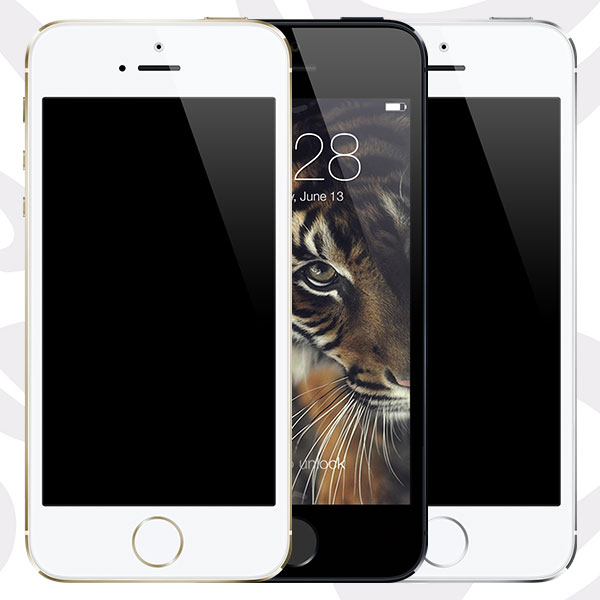 iPhone 5s  ( Gold - Black - Silver ) [PSD]