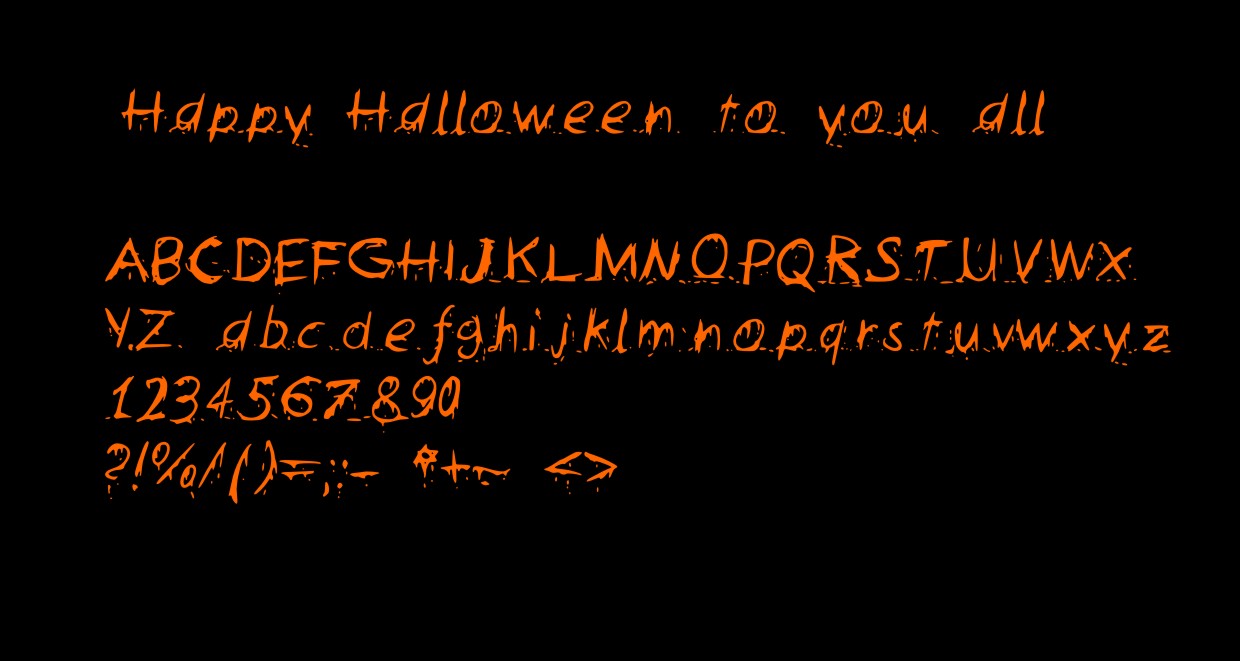 Halloween font for you