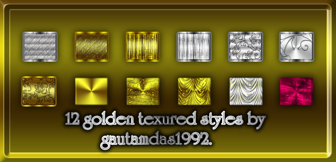Deviantart Layer Style Golden 12 Golden and Silver Texured Styles By Gds1992 by GautamDas1992 on ...