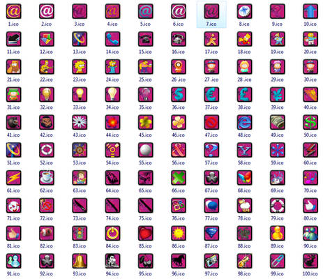 100 Icons Png and Ico format