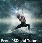 Shooter - Free .PSD file and Tutorial by PSHoudini