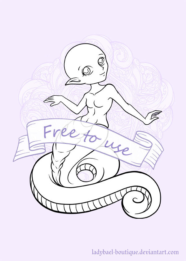 Naga girl free base by LadyBaelFashion on DeviantArt