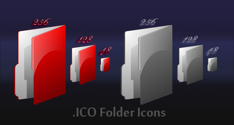 Red and black folder icons