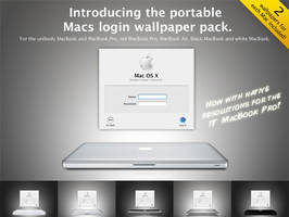 Portable Macs login wallpapers