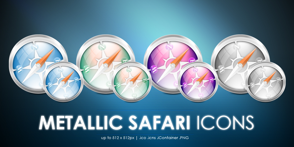 Metallic Safari icons