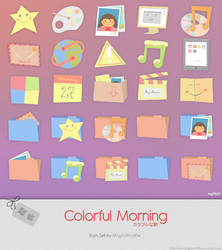 Colorful Morning Icon Set