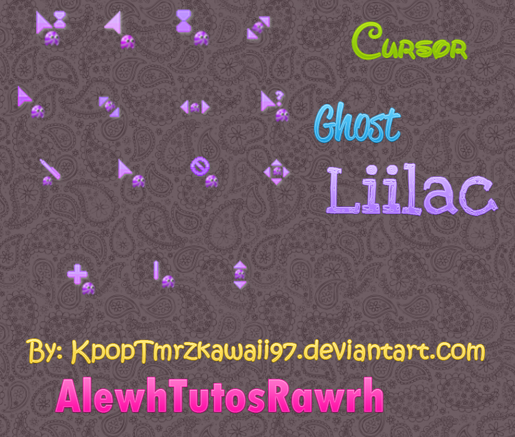 Ghost Liilac Cursor Set