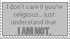 I'm not Religious - Stamp by dark-rukario