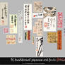 16 traditional japanese art fonts - pngs