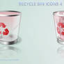 Pink recycle bin