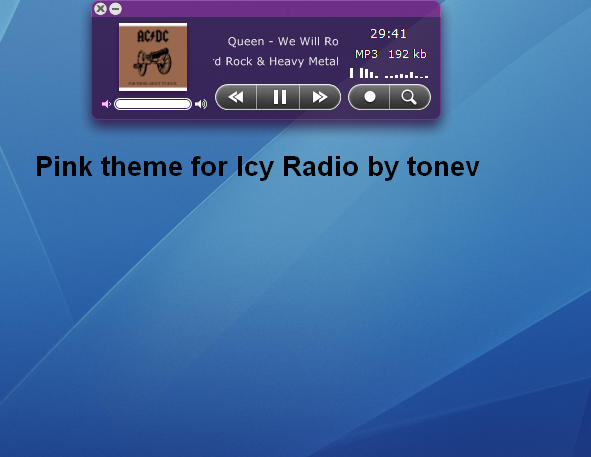 Pink skin for Icy Radio