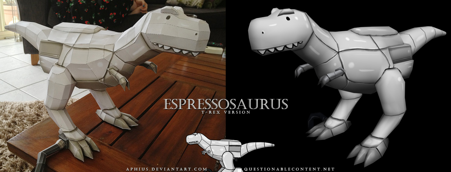 Espressosaurus (T-Rex Version) by Aphius