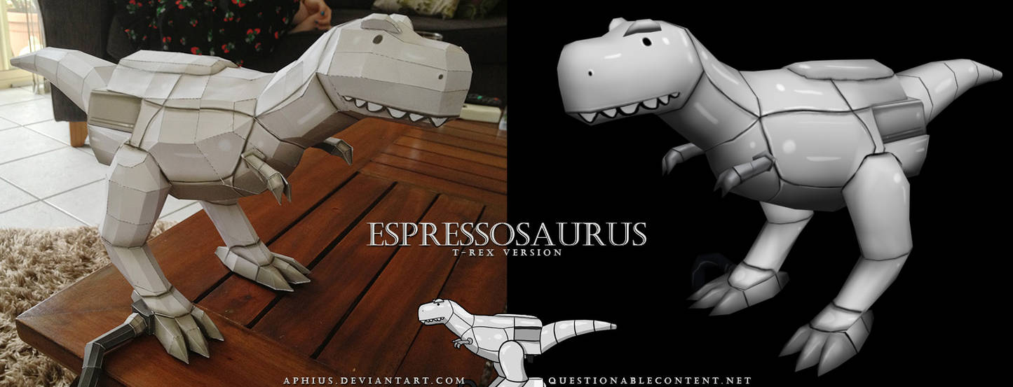 Espressosaurus (T-Rex Version) by Aphius