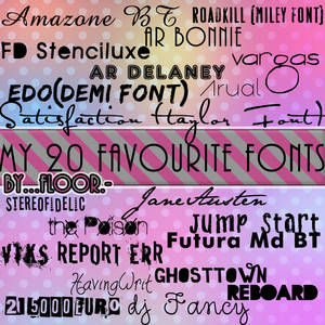 My 20 favourite fonts