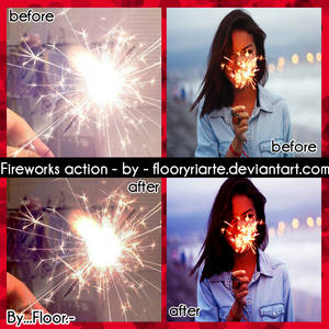 Fireworks action - by  floor