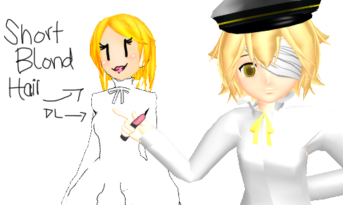 Mmd Short Blond Hair Dl By Snowwisheslol On Deviantart