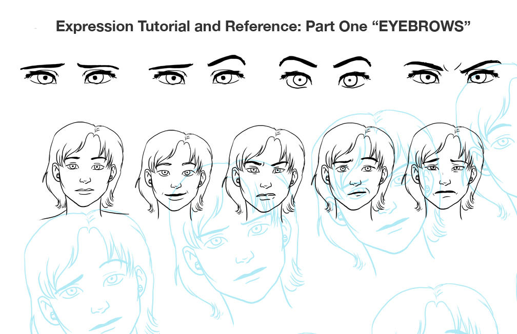 Expression Tut pt 1 Eyebrows by chronicdoodler on DeviantArt