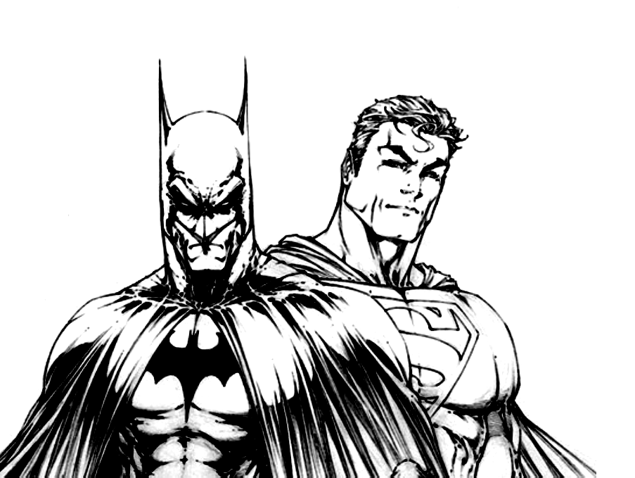 Batman vs Superman Inked Sketch by turtleart97599 on DeviantArt