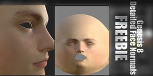 Genesis 8 Male Detailed Face Normals  FREEBIE