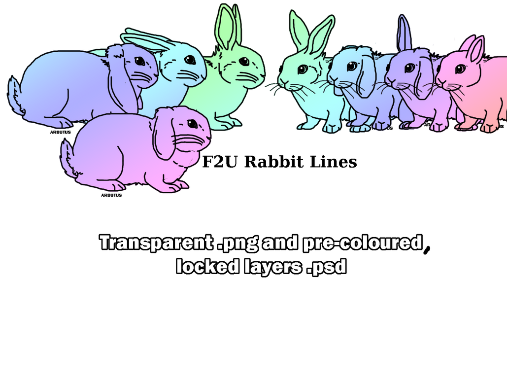 [F2U] Rabbit Bases by Arbutusridge on DeviantArt