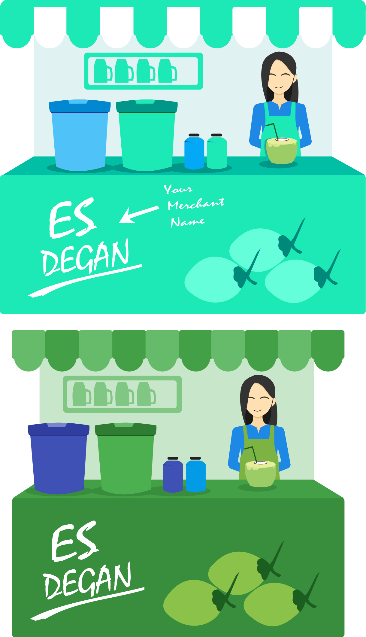 2221031 Fresh Coconut Seller Vector by JuralMin on DeviantArt