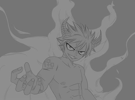 Etherious Natsu Dragneel Lineart