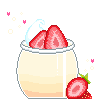strawberry pudding pixel