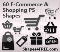 E-Commerce Vector Silhouettes by Shapes4FREE