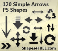 arrows photoshop custom shapes by