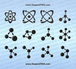 12 Atom and Molecule PS Shapes