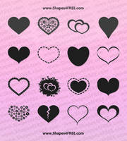 55 Hearts PS Custom Shapes