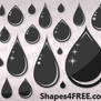 16 Shiny Water Drops PS Shapes