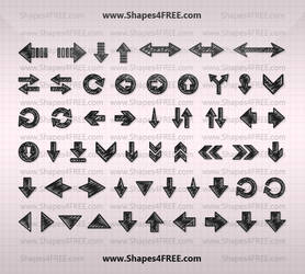 70 Hand Drawn Arrows PS Shapes