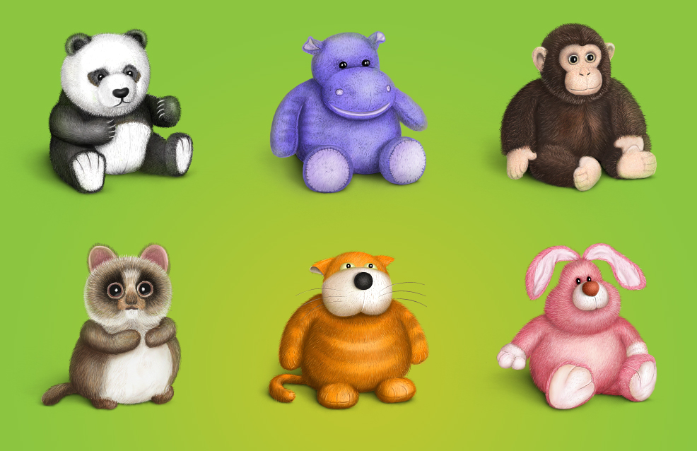 Plush Icons Set