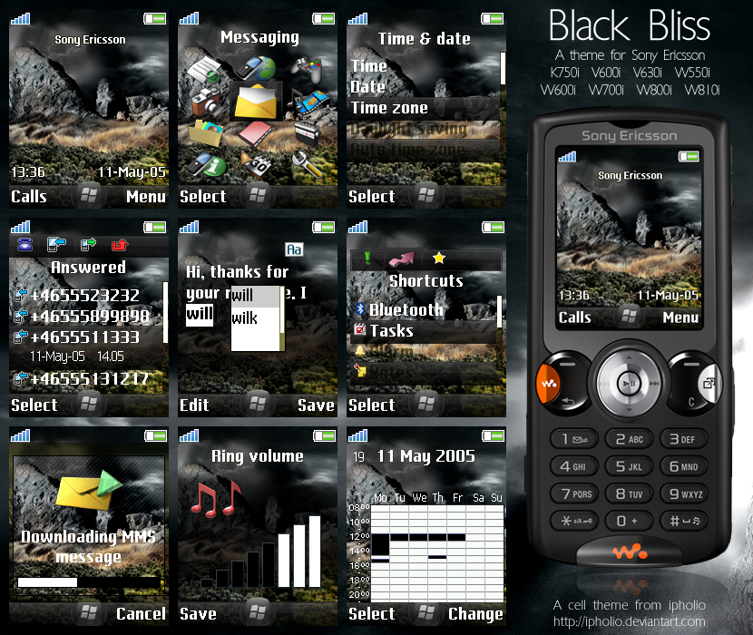 Black Bliss For Sony Ericsson