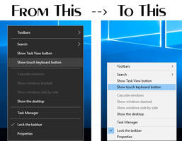 Windows 10 Taskbar Context Menu Tweaker
