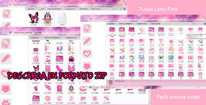 Pack de iconos rosa  .zip