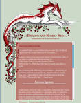 CSS Dragon and Roses - Red