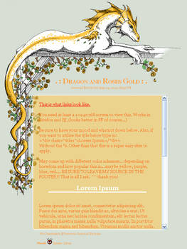 Dragon and Roses Gold CSS