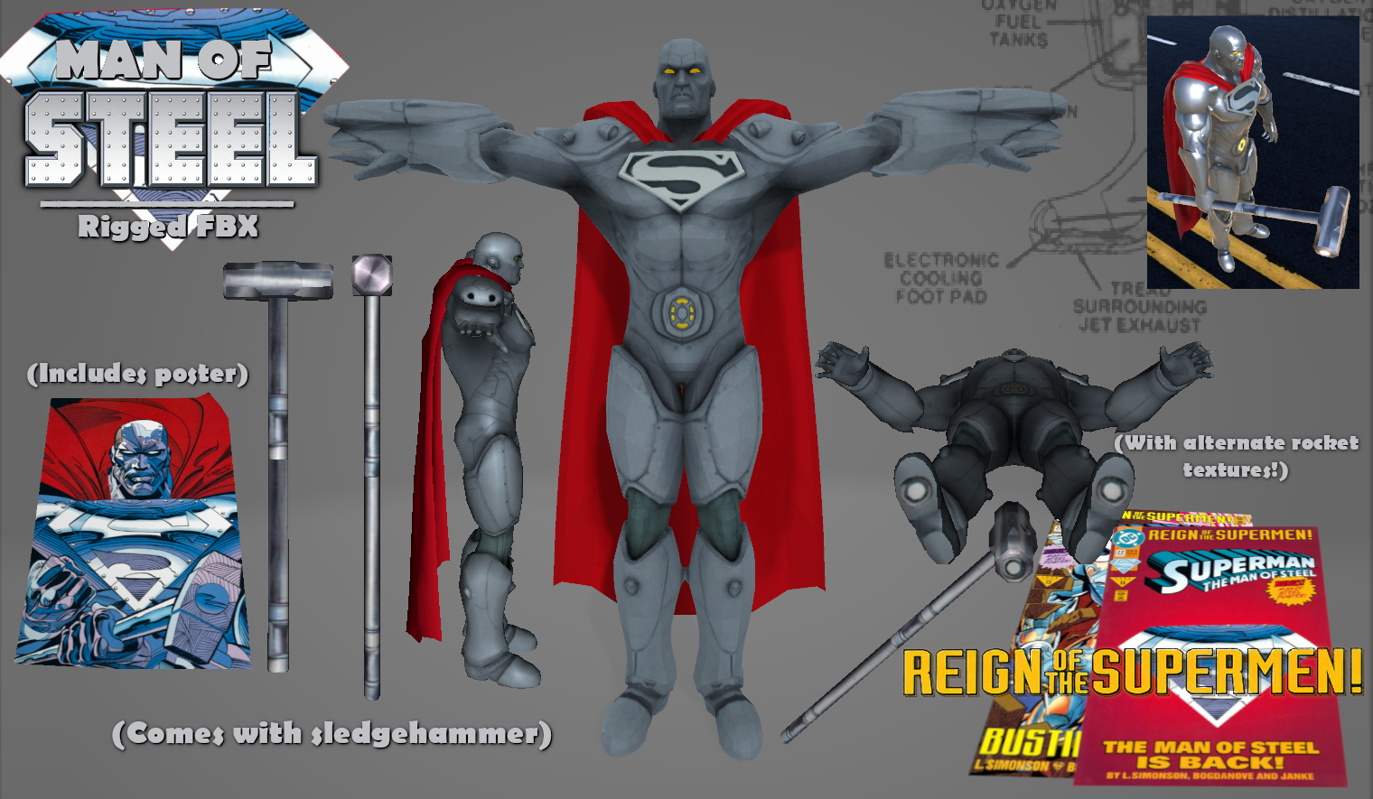 Steel - Man of Steel - DC Comics - John Henry Irons 