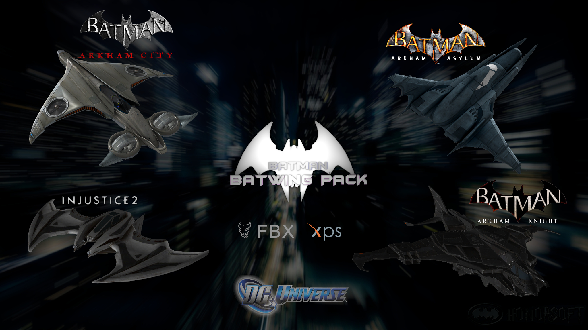 Batwing Rigged Pack 1 - FBX, XPS, OBJ DOWNLOAD by Honorsoft on DeviantArt