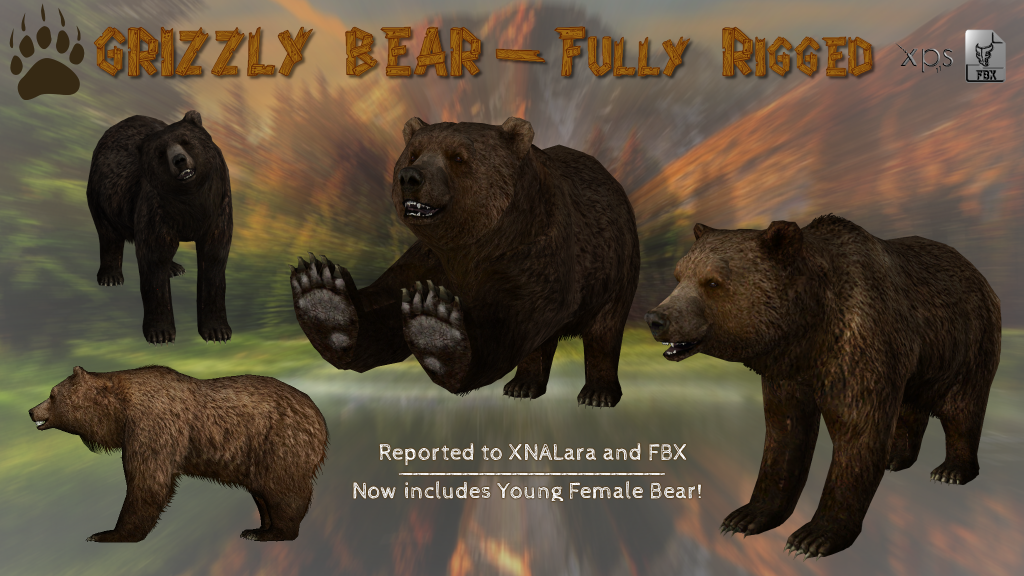 Grizzly Bear Pack v2 by Honorsoft on DeviantArt