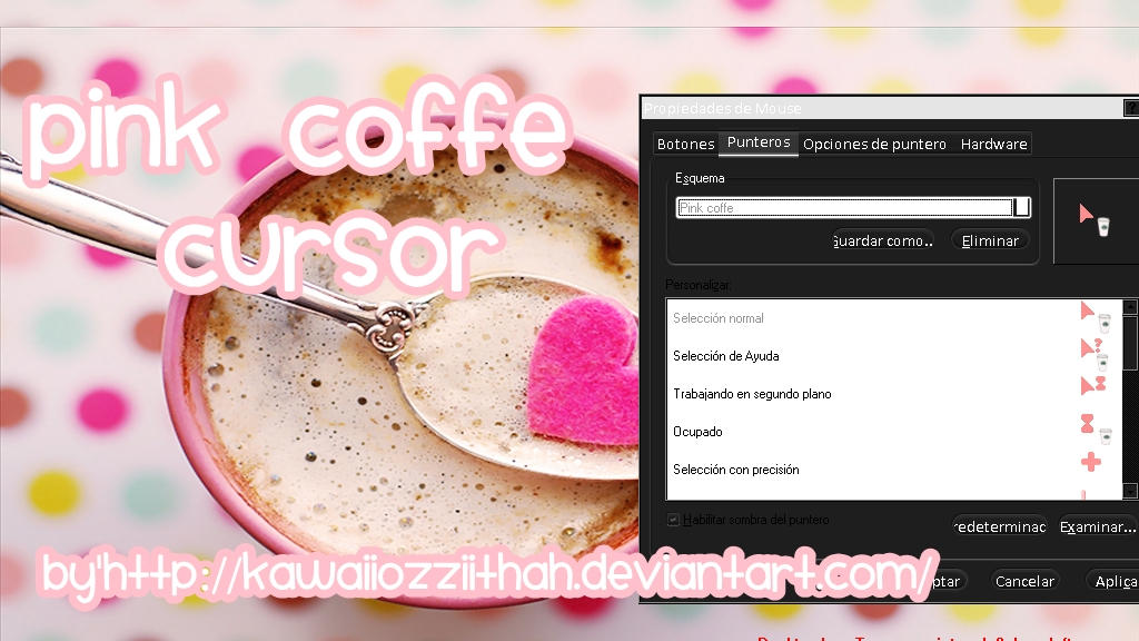 Pink Coffe Cursor by KawaiiozziithaH on DeviantArt