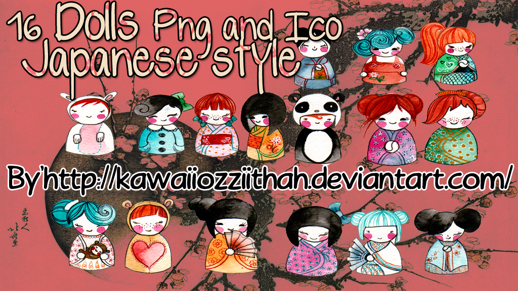 Dolls Japanese Style Png and Ico