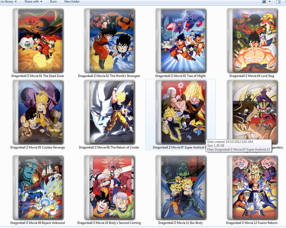 Dragon Ball Z Films 1 13 Dvd Icons By Xxabnegationxx On Deviantart
