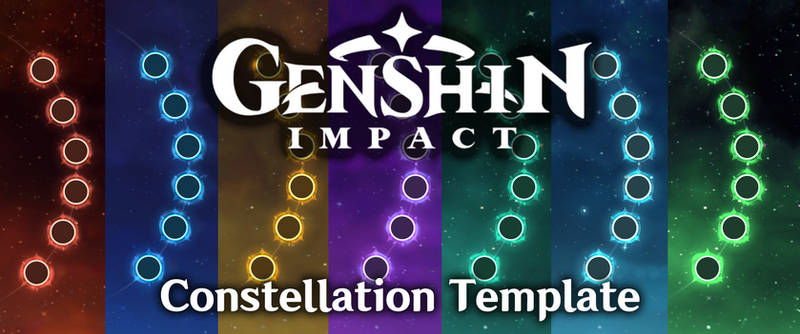Genshin Impact Constellation Template PSD