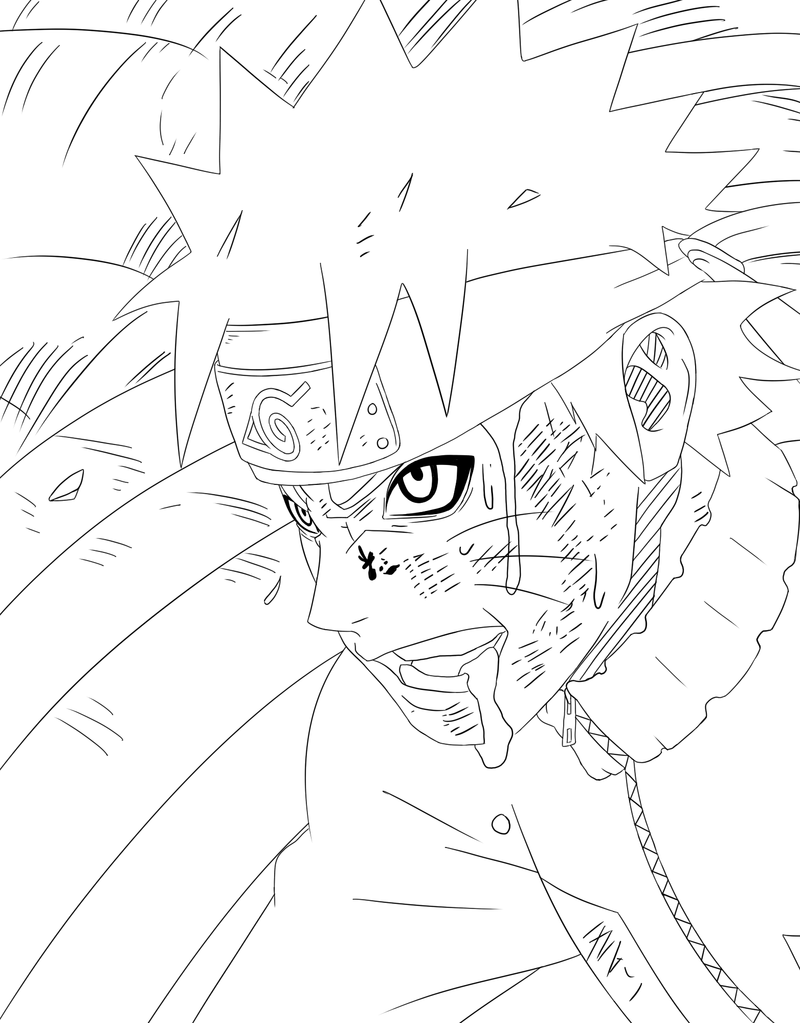 Drawing Naruto Face With Horizontal Lines by DrawingTimeWithMe on DeviantArt